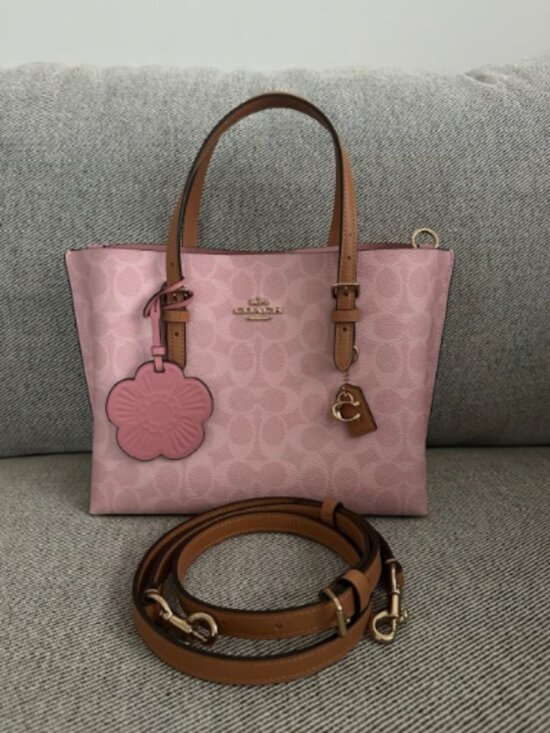 Coach Handbags - COACH Mollie Tote Bag 25 In Signature（CER24）Powder Pink